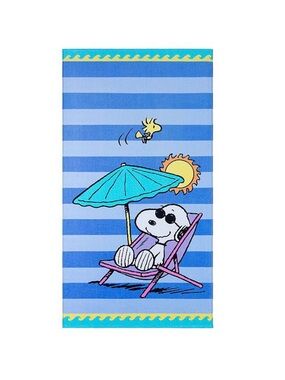 “New”Peanuts Snoopy Beach Towel Summer Essential Large Pool Towel Cute Gift NWT
